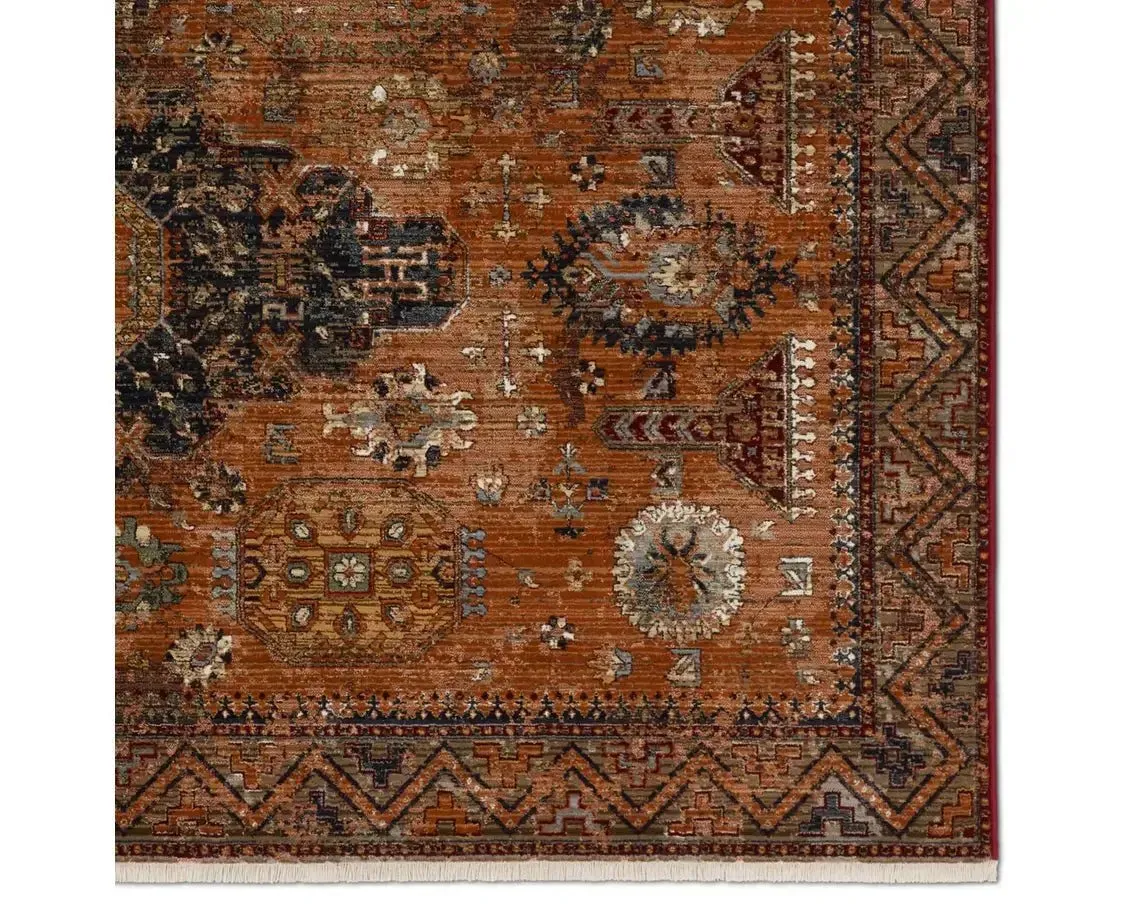 Zefira ZFA15 Orange/Brown Rug