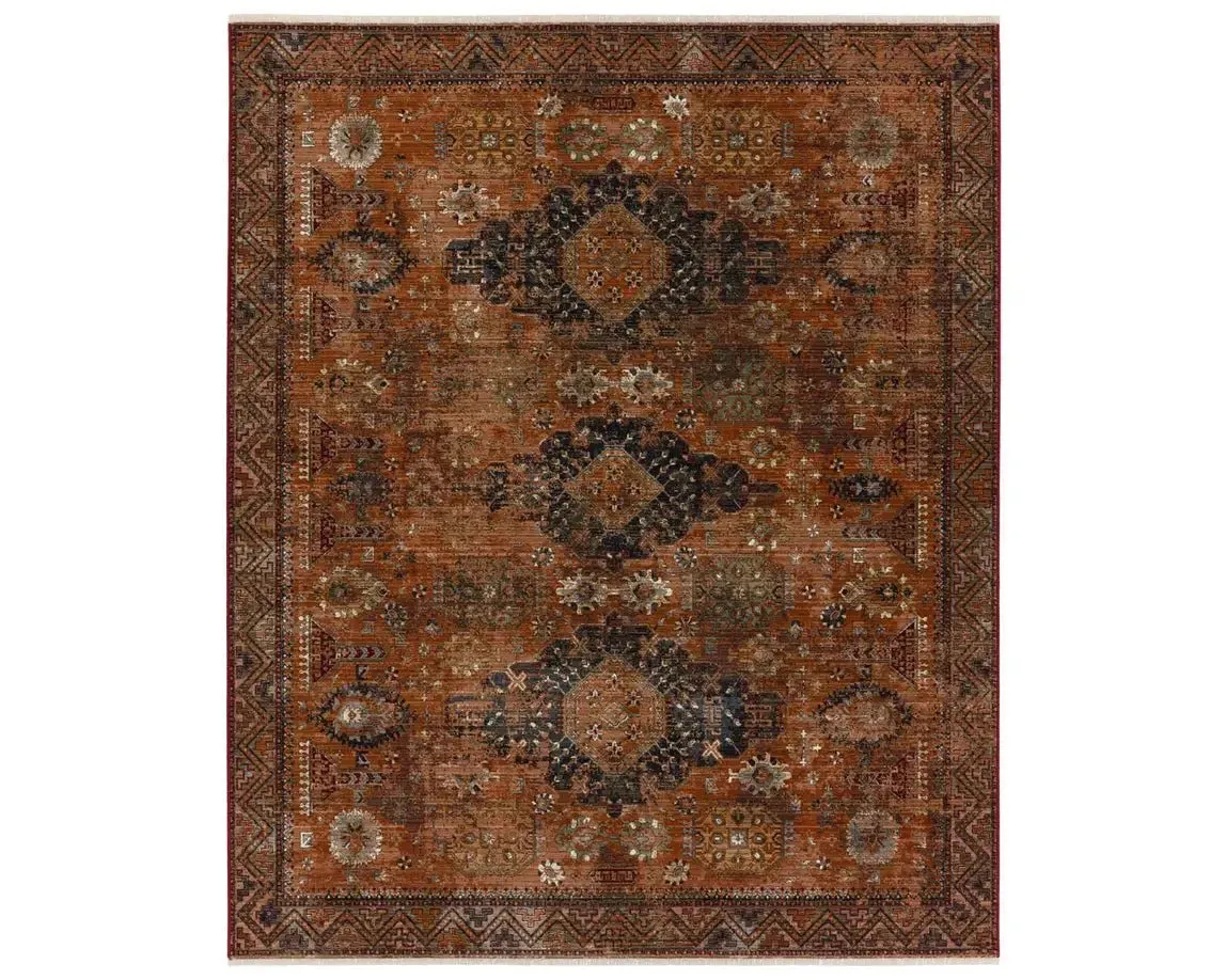 Zefira ZFA15 Orange/Brown Rug