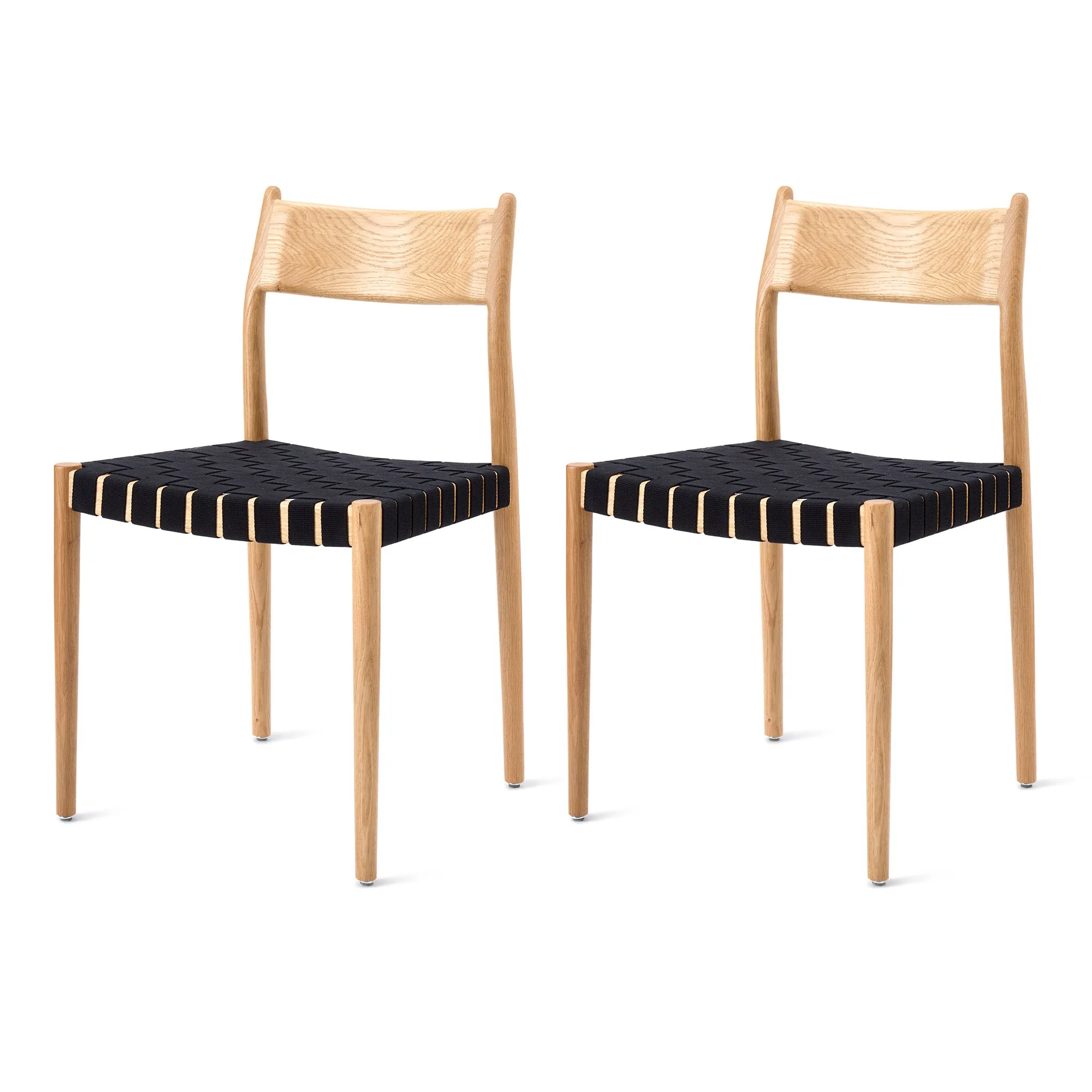 Zenica Dining Chair (Set of 2) [Natural Oiled Oak & Black]